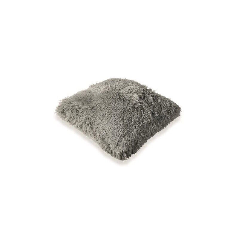 GLAM CUSCINO ARREDO IN ECOPELLICCIA 45 X 45 GRIGIO CHIARO