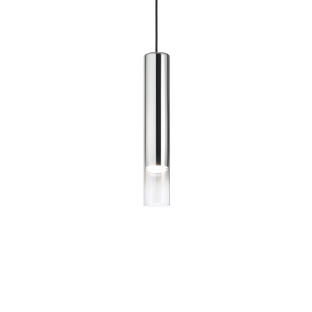 Sospensione Moderna Look Vetro Trasparente 1 Luce Gu10 7W 3000K Luce Calda