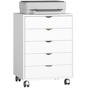 Scrivania con cassetti e ruote ¨C Xylo ¨C Bianco 90x50x75 cm