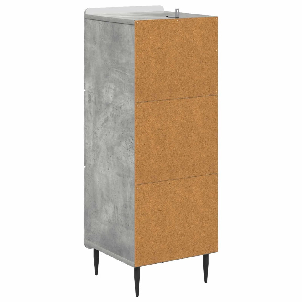 Mobile con Cassetti Grigio Cemento 33 x 34,5 x 92 cm 894388