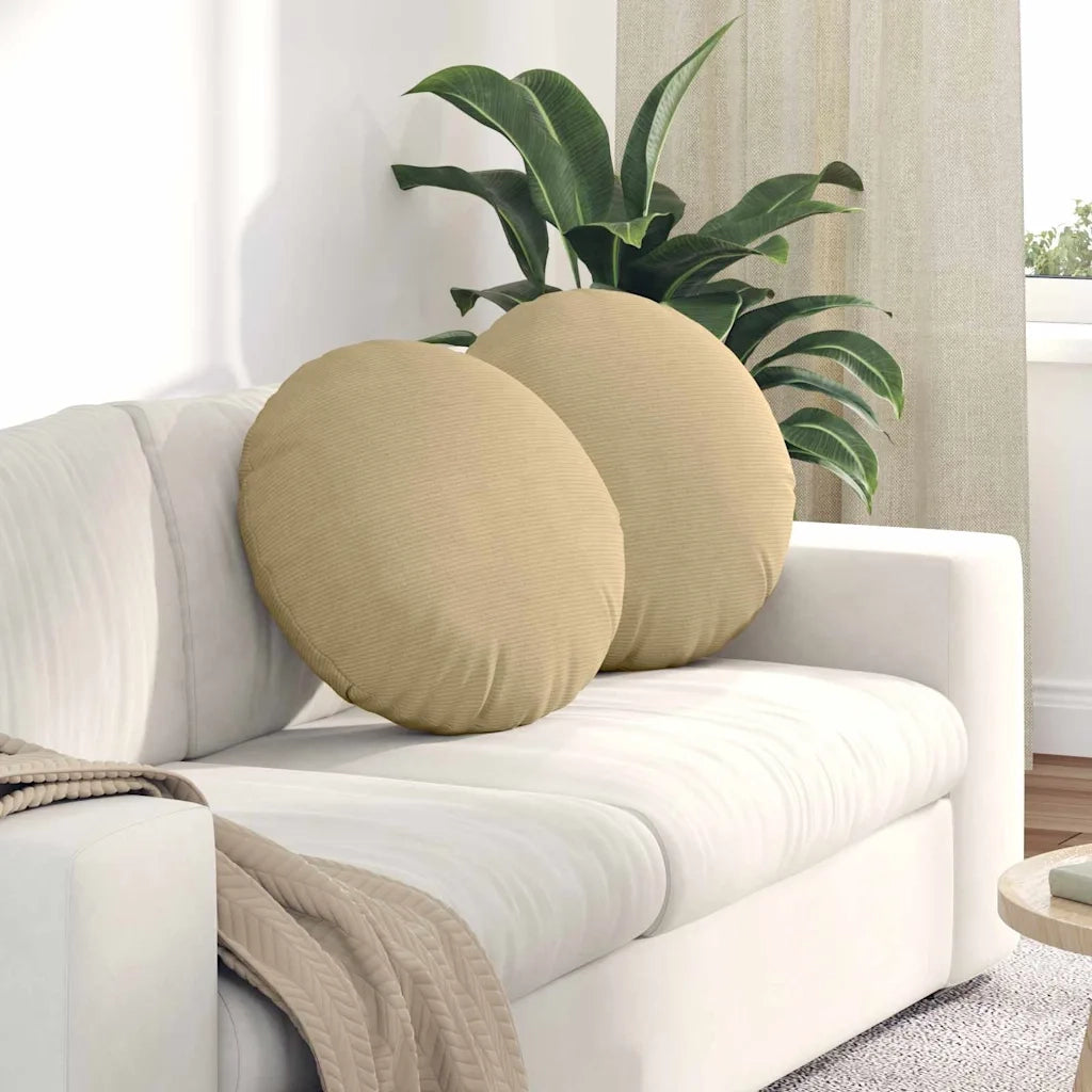 Cuscini per Seduta 2 pcs Grigio Verde Ø50 x 19 cm 42014190