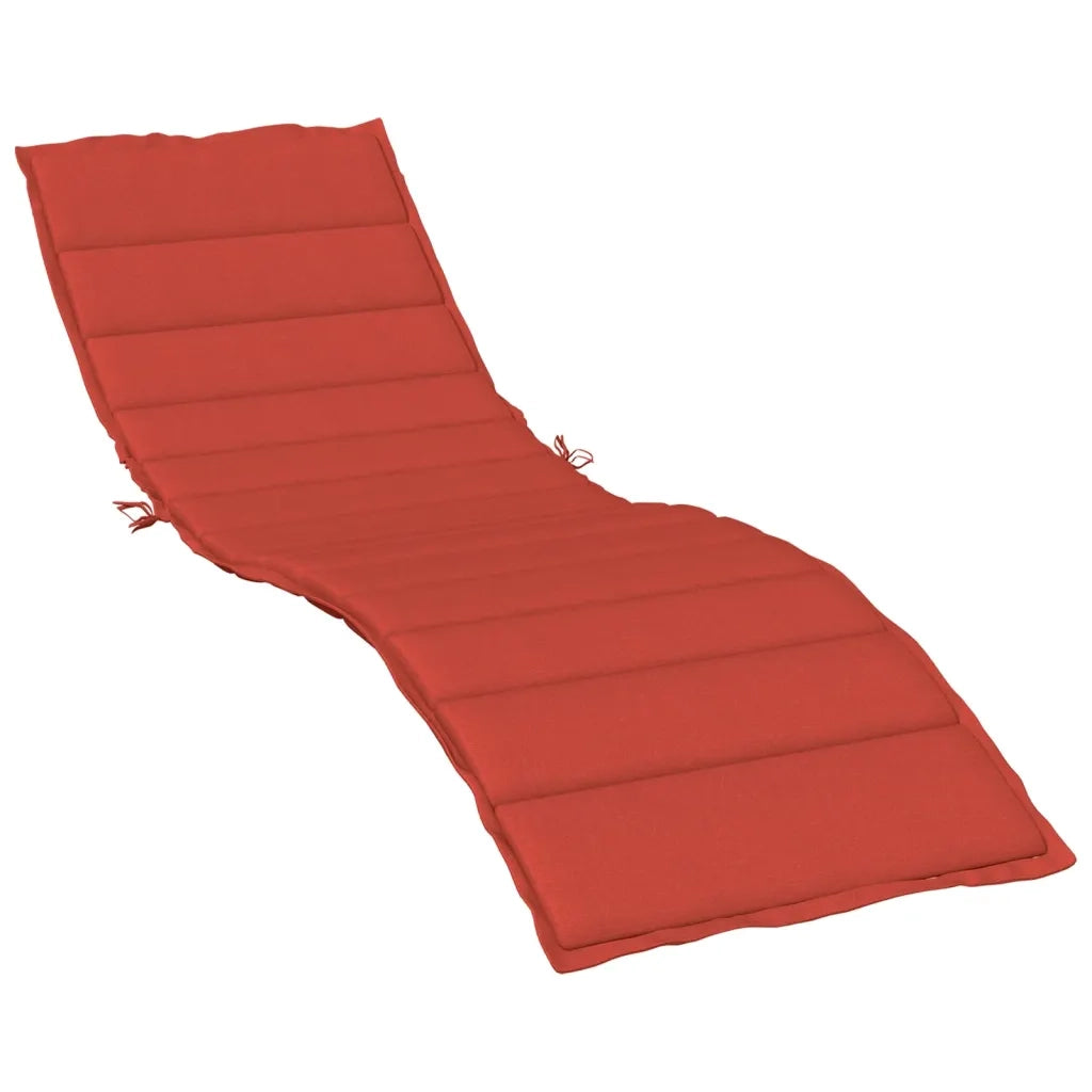 Cuscino per Lettino Prendisole Rosso Mélange 200x70x4cm Tessuto 4002526