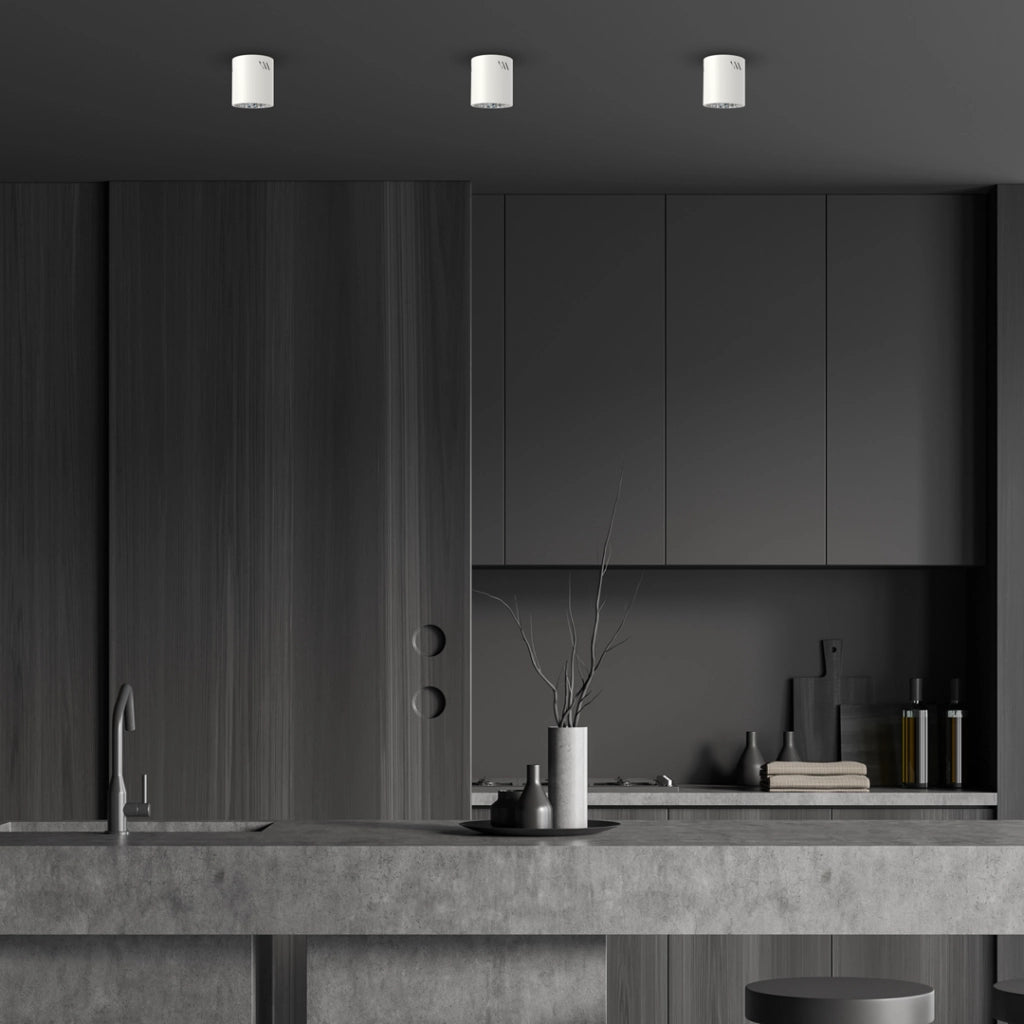 Spot da soffitto tondo bianco Ø14cm E27 60W George