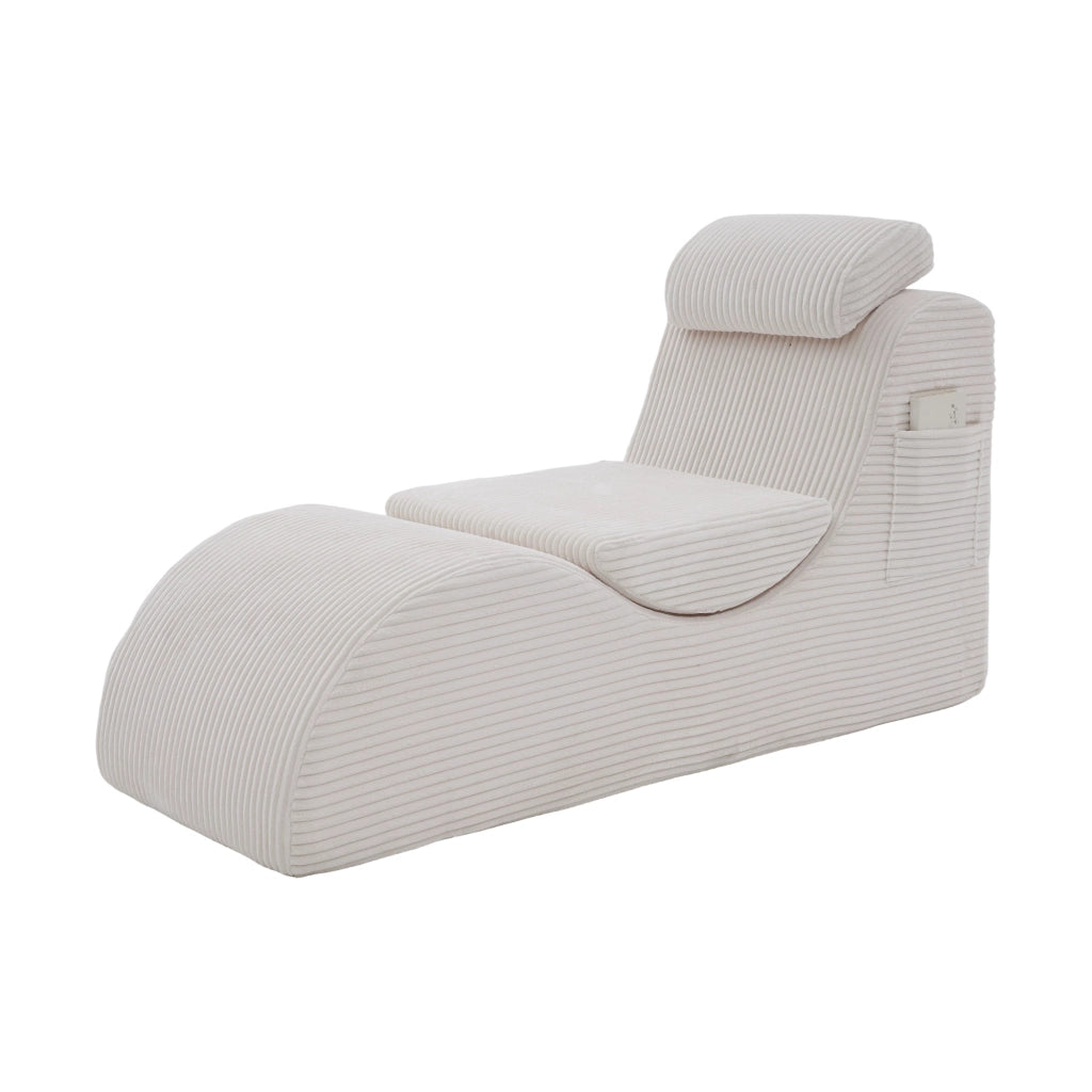 Poltrona Relax Design Ergonomica ¨C MINIMAL ¨C Beige, Tessuto, Cuscino Rimovibile
