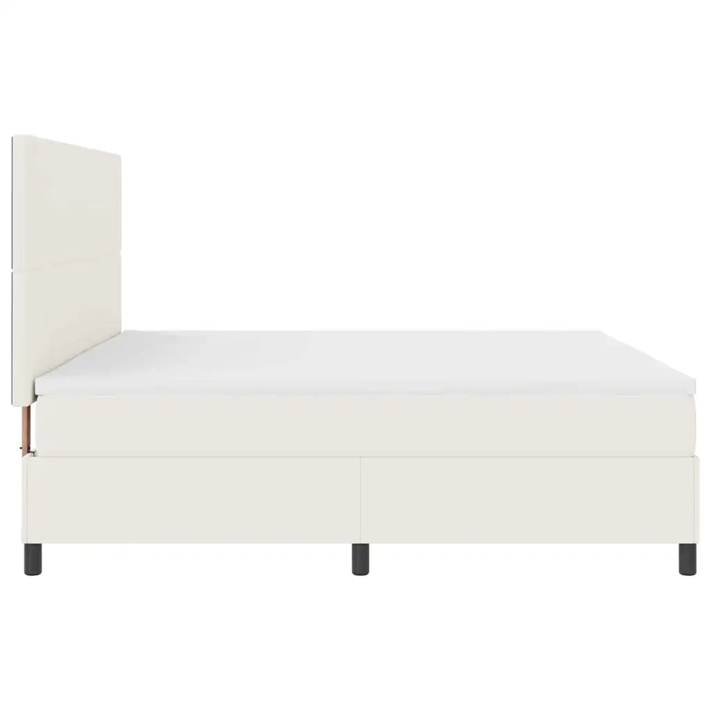 Letto a Sorgente LED con testiera Crema e Bianco 200 x 200 cm 3337661