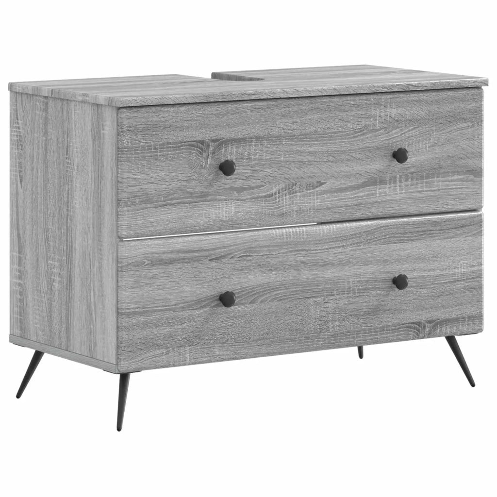 Set di Armadi da Bagno da 2 Pezzi BREDA Sonoma grigio 3417564