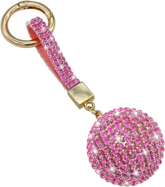 Hanger per chiavi con cristalli - hanger bling bling per ragazze (rosa)