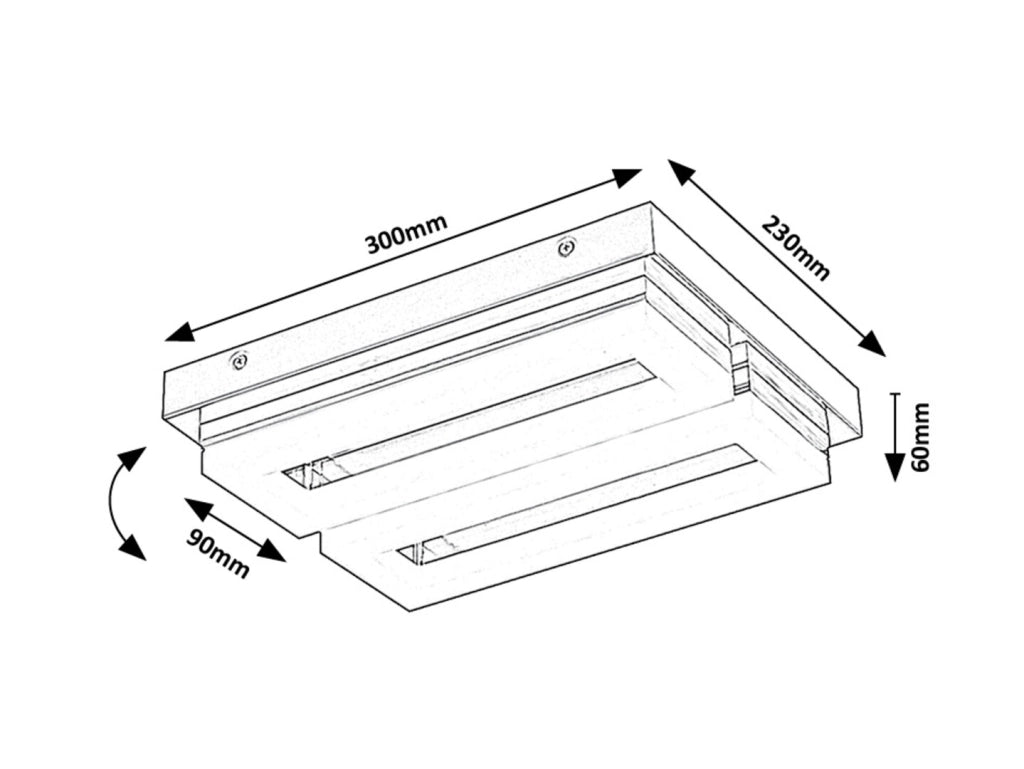 Plafoniera bagno LED 24W Rabalux Blas IP44 cromo 4000K