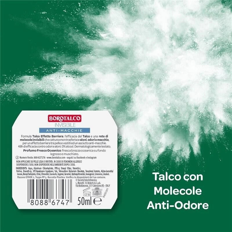 BOROTALCO ROLL- ON 50 ML FORMULA SENZA ALCOOL EFFICACIA FRESCA 48H EFFETTO BARRIERA