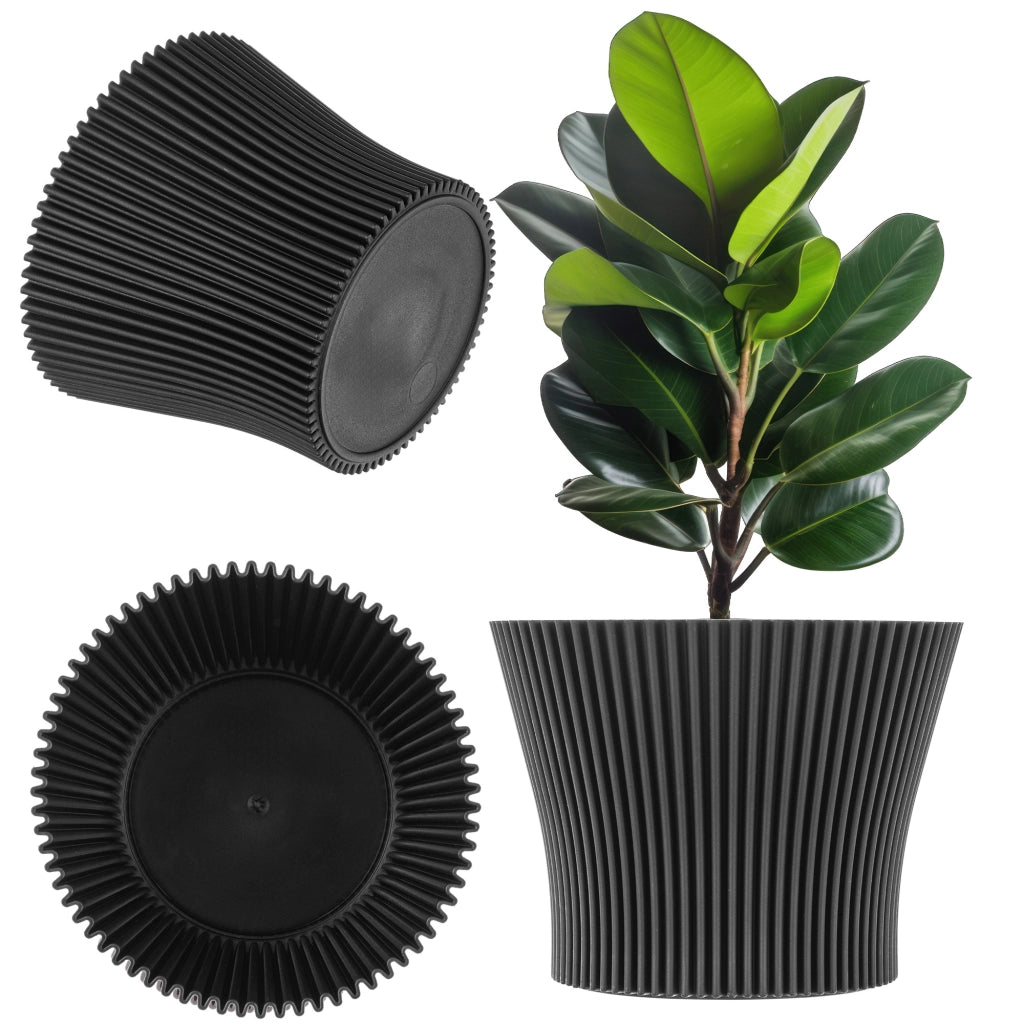 Vaso da fiori KADAX 11 cm, copripianta, vaso da fiori in plastica nera
