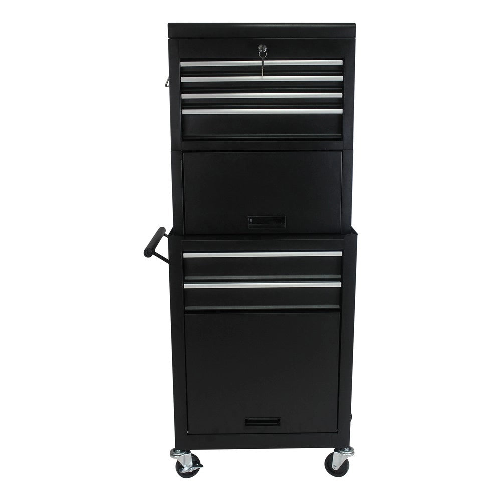 Cassettiera con Ruote e Cassetti Rimovibile per Garage ¨C MINIMAL ¨C Nero