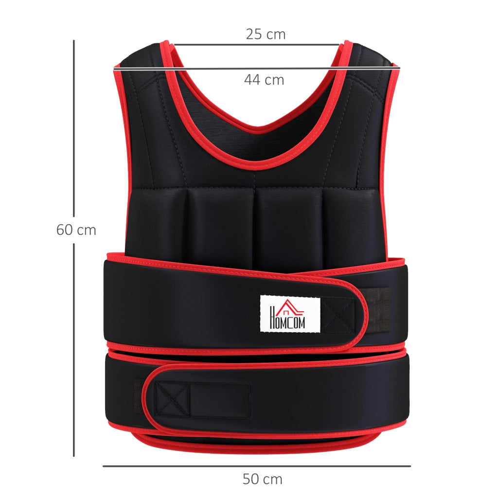Giubbotto Zavorrato Fitness ¨C Minimal ¨C Nero Rosso 60x50 cm