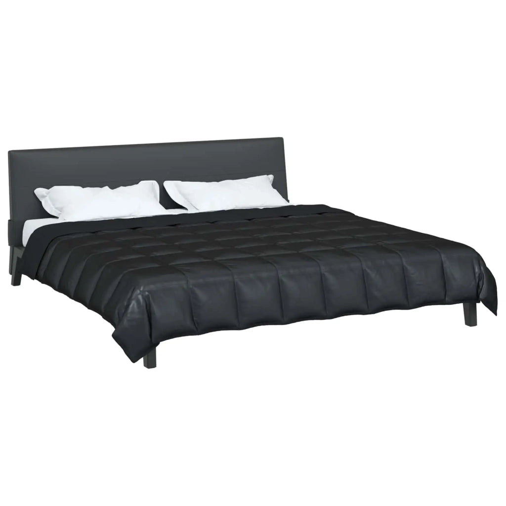 Piumone | Duvet Completo Annuale Nero 220 x 240 cm Satin e Micropile