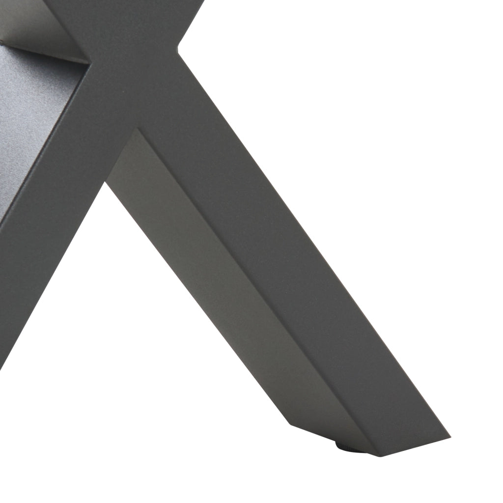 Set di 2 Gambe a Forma di X Maribo per Mobili 'Fai da Te' - Altezza 42 cm - Acciaio Nero [en.casa]