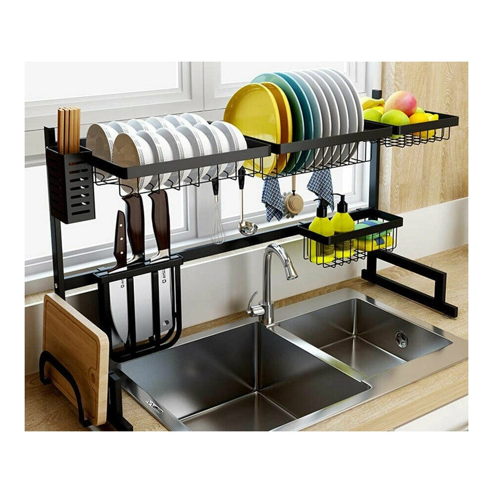 Trade Shop - Organizer Organizzatore Per Cucina Scolapiatti Scaffale Da Appoggio Ripiani 62cm -