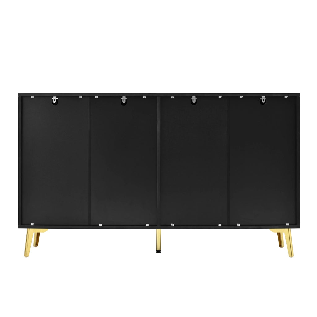 Credenza 4 Ante 4 Cassetti ¨C MINIMAL ¨C Laminato Estraibile, Soggiorno, 140x38x82 cm