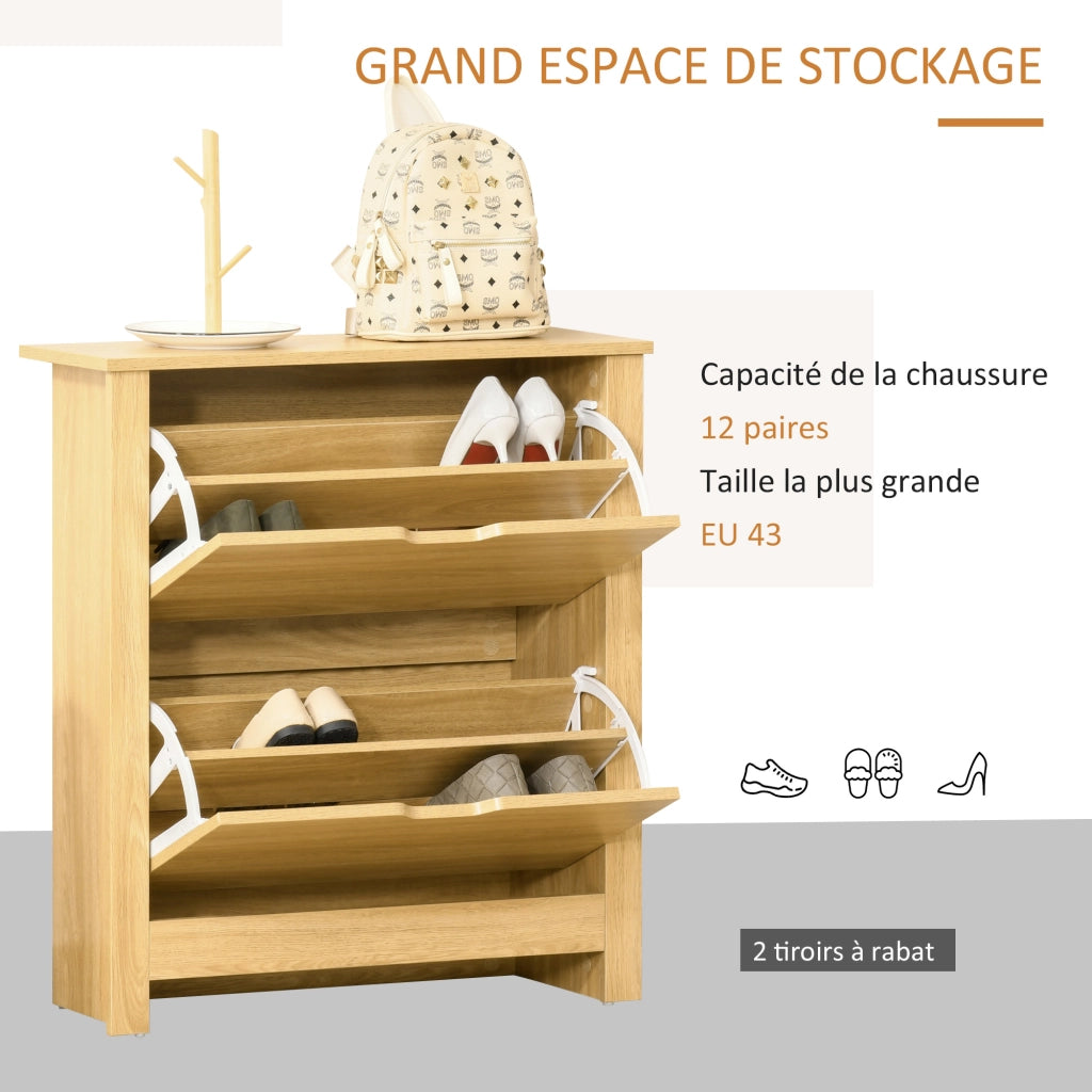 Scarpiera ¨C Minimal ¨C Bianco 2 Porte 2 Ripiani