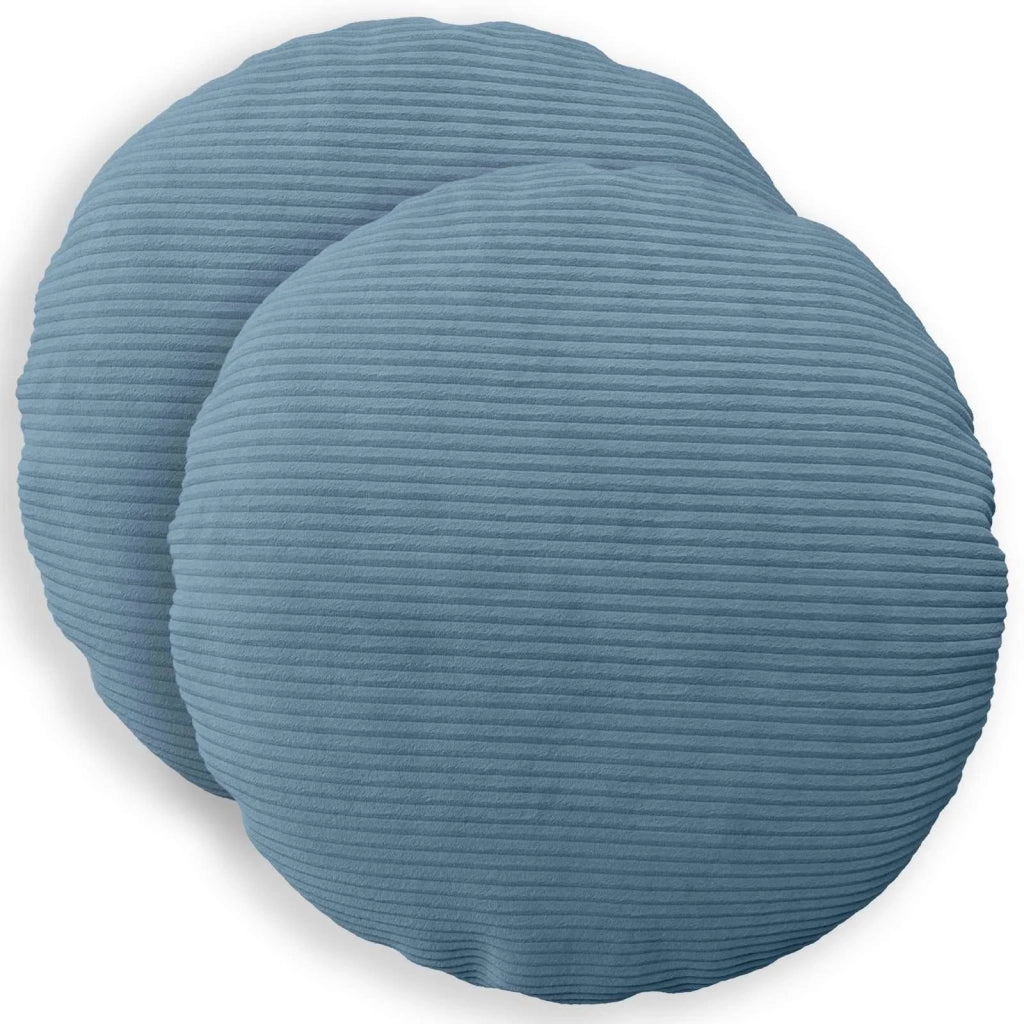 Federa 2 pcs HEERLEN Blu Ø 50 cm corduroy 922603
