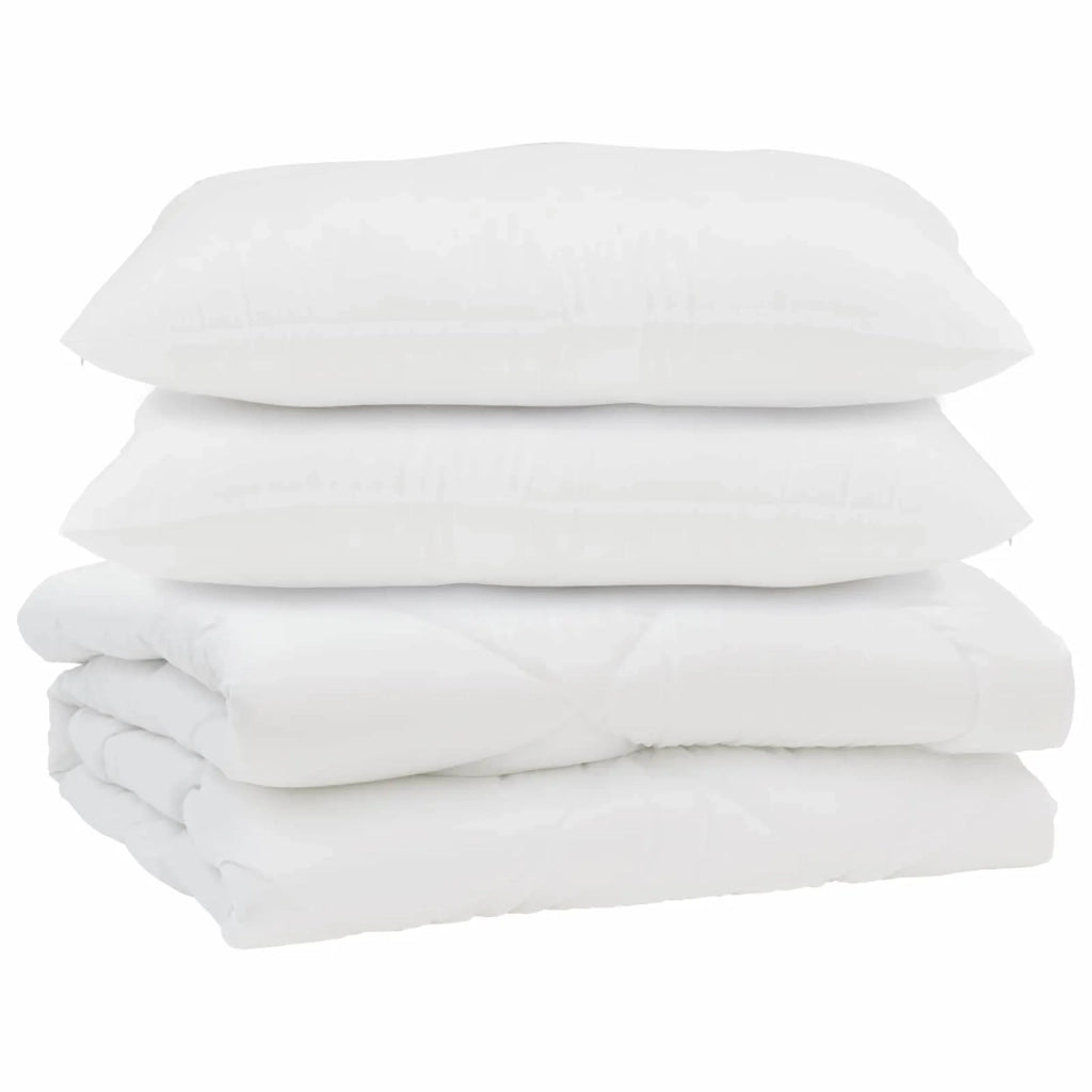 Piumone con cuscino 3 pcs Bianco Microfibra 3377471