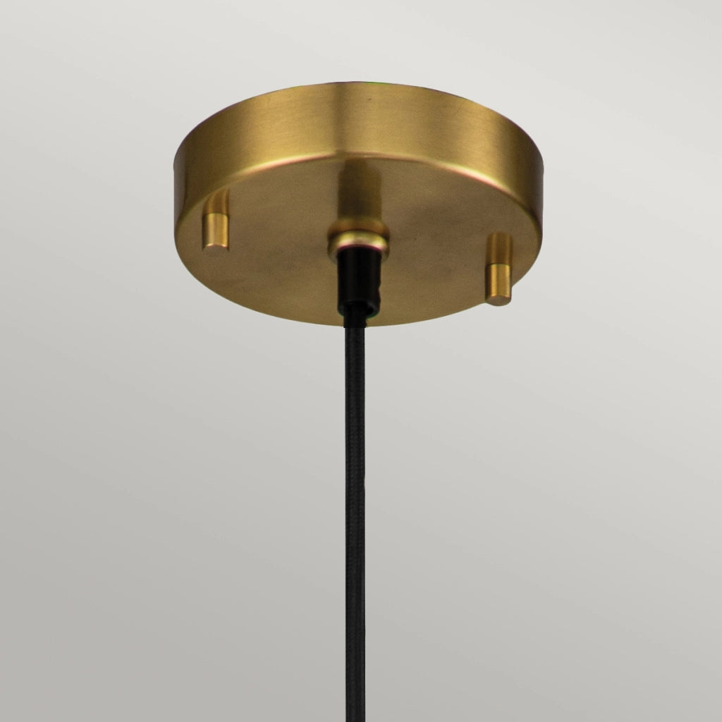 Lampada a sospensione Art Déco ottone Ø13 Etoile E27 Elstead