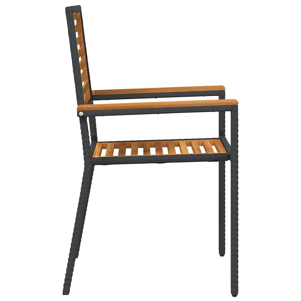 Sedie impilabili da giardino 2 pcs Marrone e Nero 42006822
