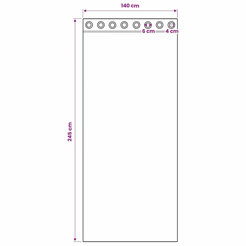 Tende Oscuranti | Tende Blackout con Anelli 2 pz Marrone Chiaro 245 x 140 cm