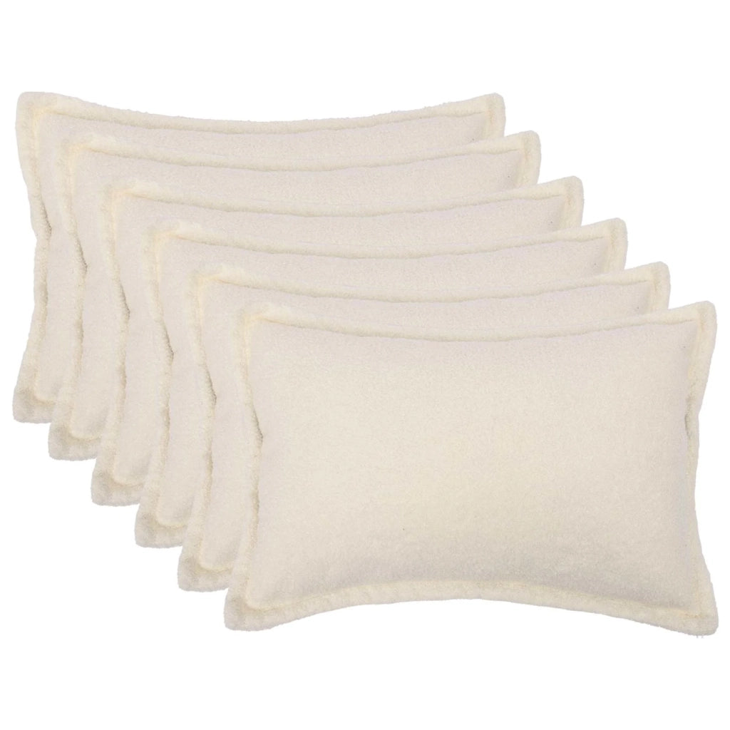 Federa 6 pcs HOUTEN Crema 40 x 60 cm Bouclé 917535