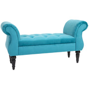 Panca letto ¨C zephmum ¨C azzurra, legno, 117x40x58cm