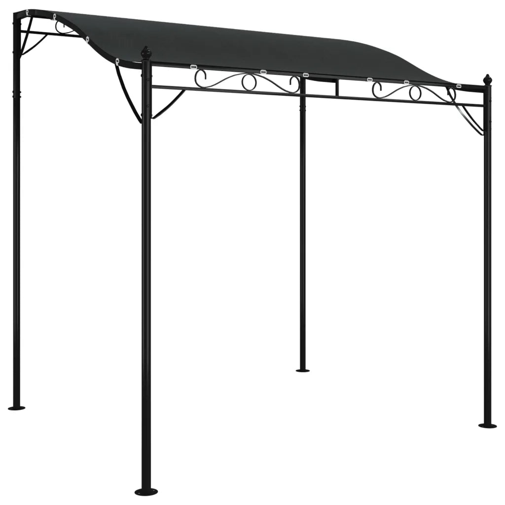 Tettoia Antracite 2x2,3 m 180 g/mÂ² Tessuto e Acciaio