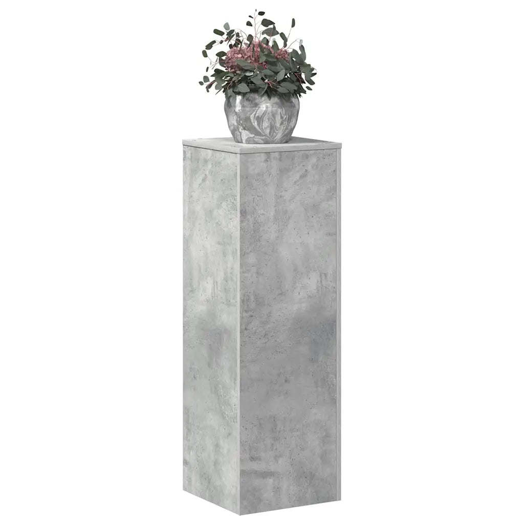 Supporto per Piante Grigio 33x33x100 cm in Truciolato 852954