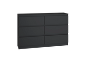 Cassettiera MALWA M6/120 nero per camera e soggiorno