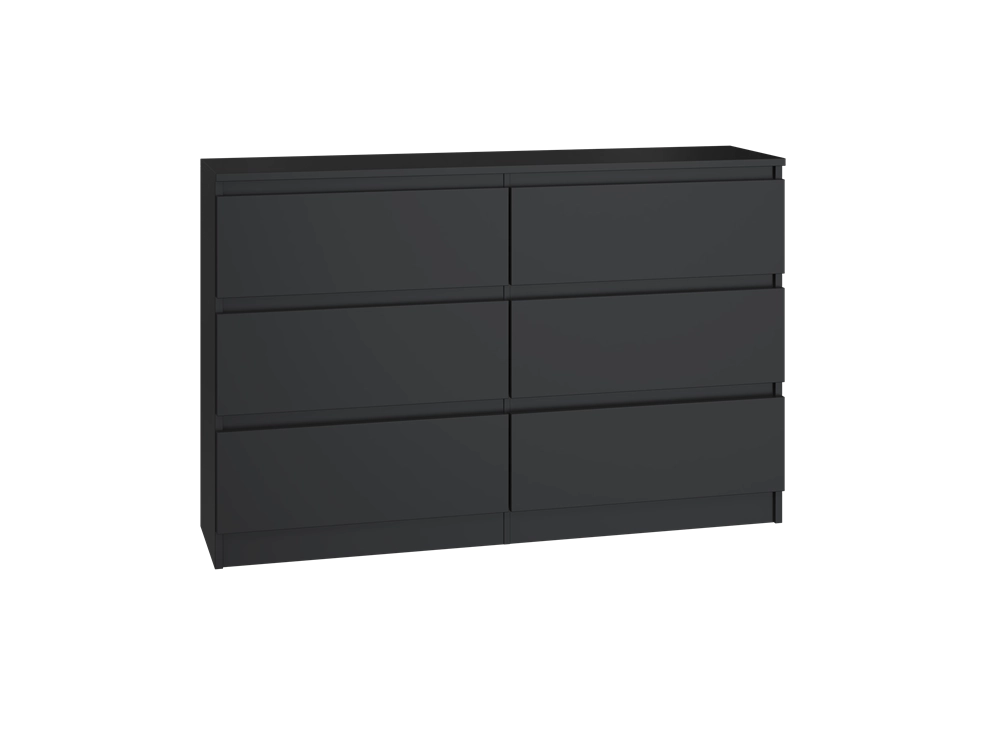 Cassettiera MALWA M6/120 nero per camera e soggiorno