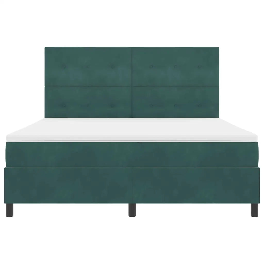 Letto a molle con materasso Verde Scuro 180 x 200 cm Velluto 3339851