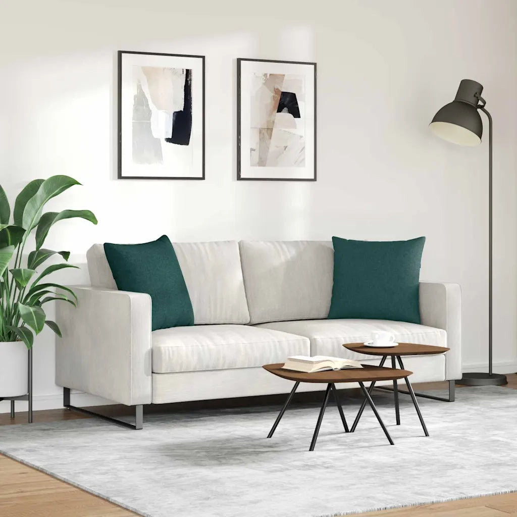 Cuscini da Divano 2 pcs Verde Scuro 50 x 50 cm Tessuto 42013959