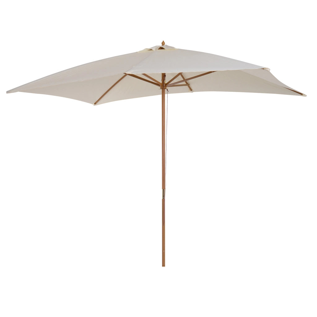 Parasole da giardino rettangolare ¨C Minimal ¨C 300x200 cm crema poliestere