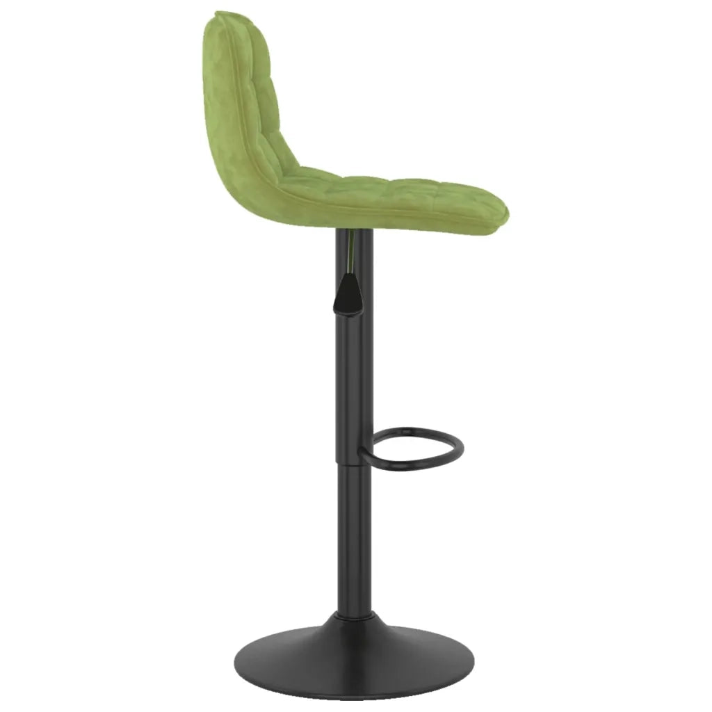 Sgabelli da Bar 2 pz Verde Chiaro in Velluto 333993