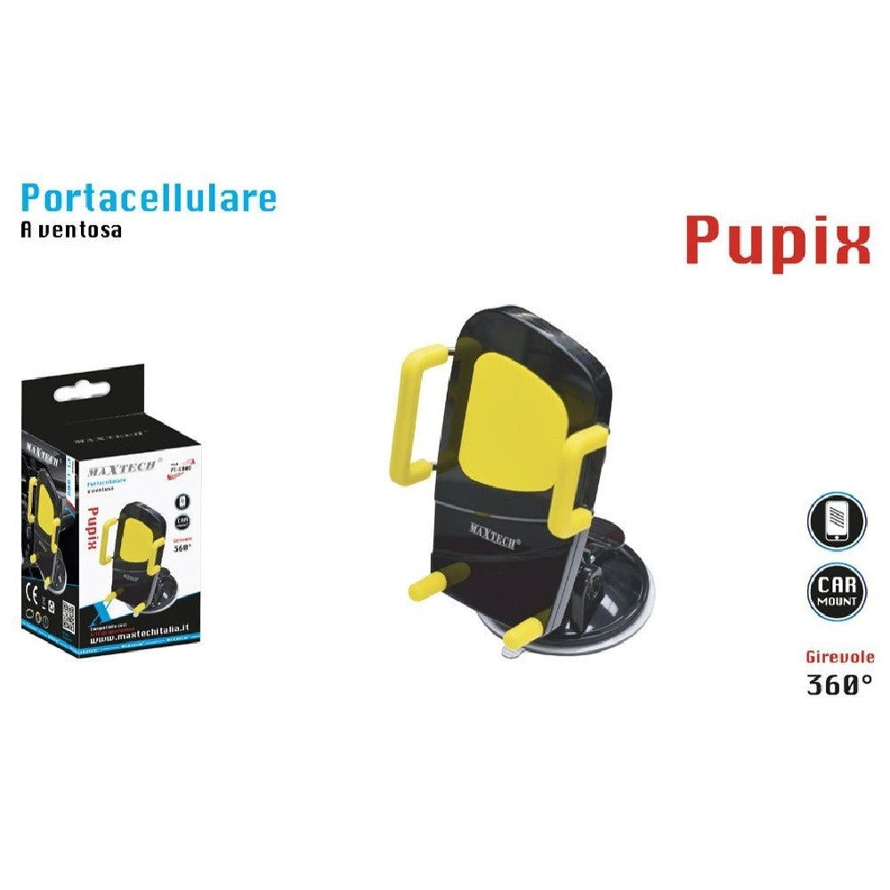 Trade Shop - Porta Cellulare Da Auto Universale Tablet Smartphone Navigatore Maxtech Pt-c008 -