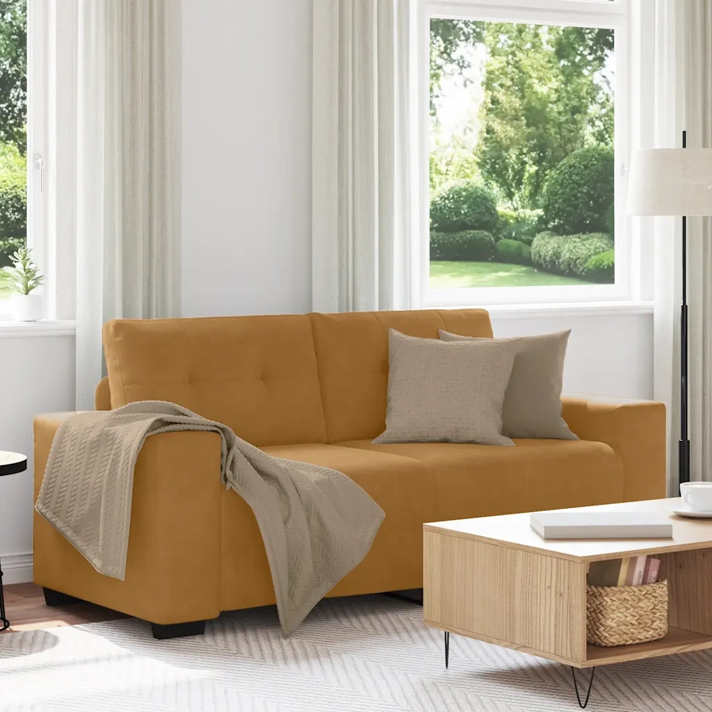 Divano Divanetto Marrone 180x77x82 cm in Velluto 4105129
