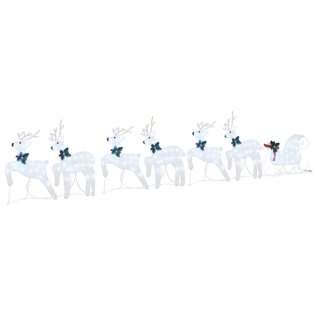 Renne LED 7 pcs Argento Tessuto 3385891