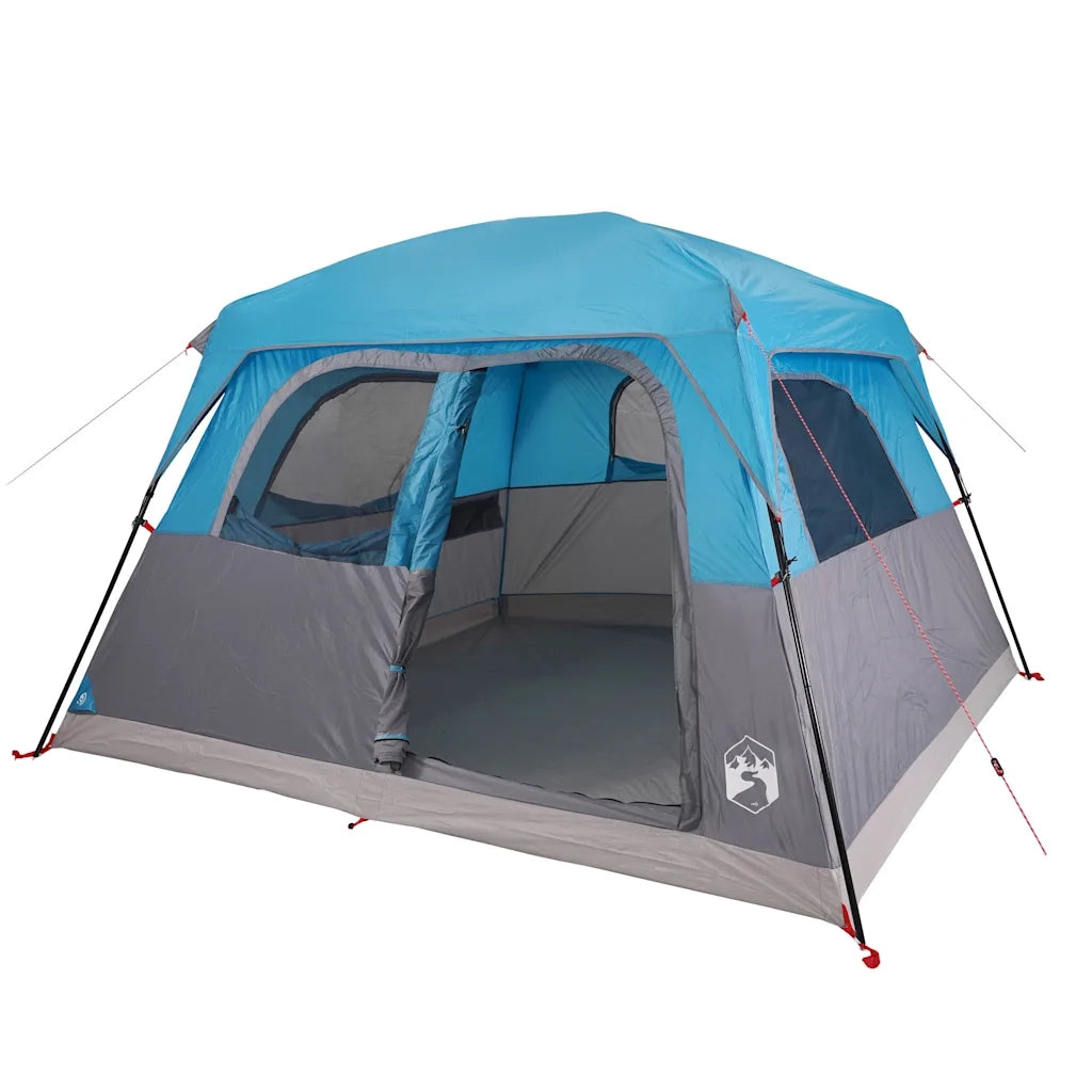 Tenda Familiare Cabina per 6 Persone Blu Impermeabile