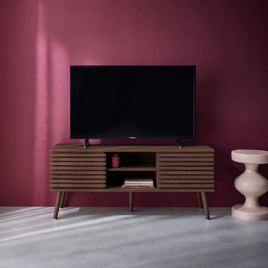 Mobile tv scandinavo a 2 ante, 120cm, noce
