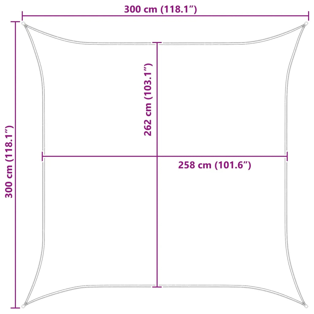 Vela Parasole | Telo Ombra | Vela da ombra solare Giallo e Bianco 3 x 3 m