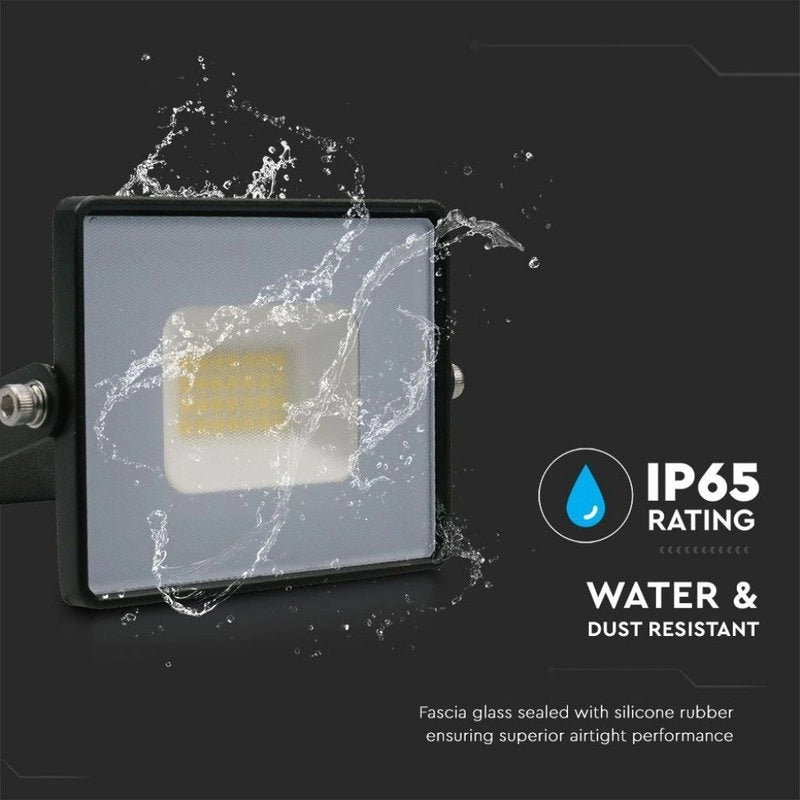 Faro Led Flood Light 20W 1620lm IP65 Slim 121X114X26mm Carcassa Nera Luce 6500K SKU-215948