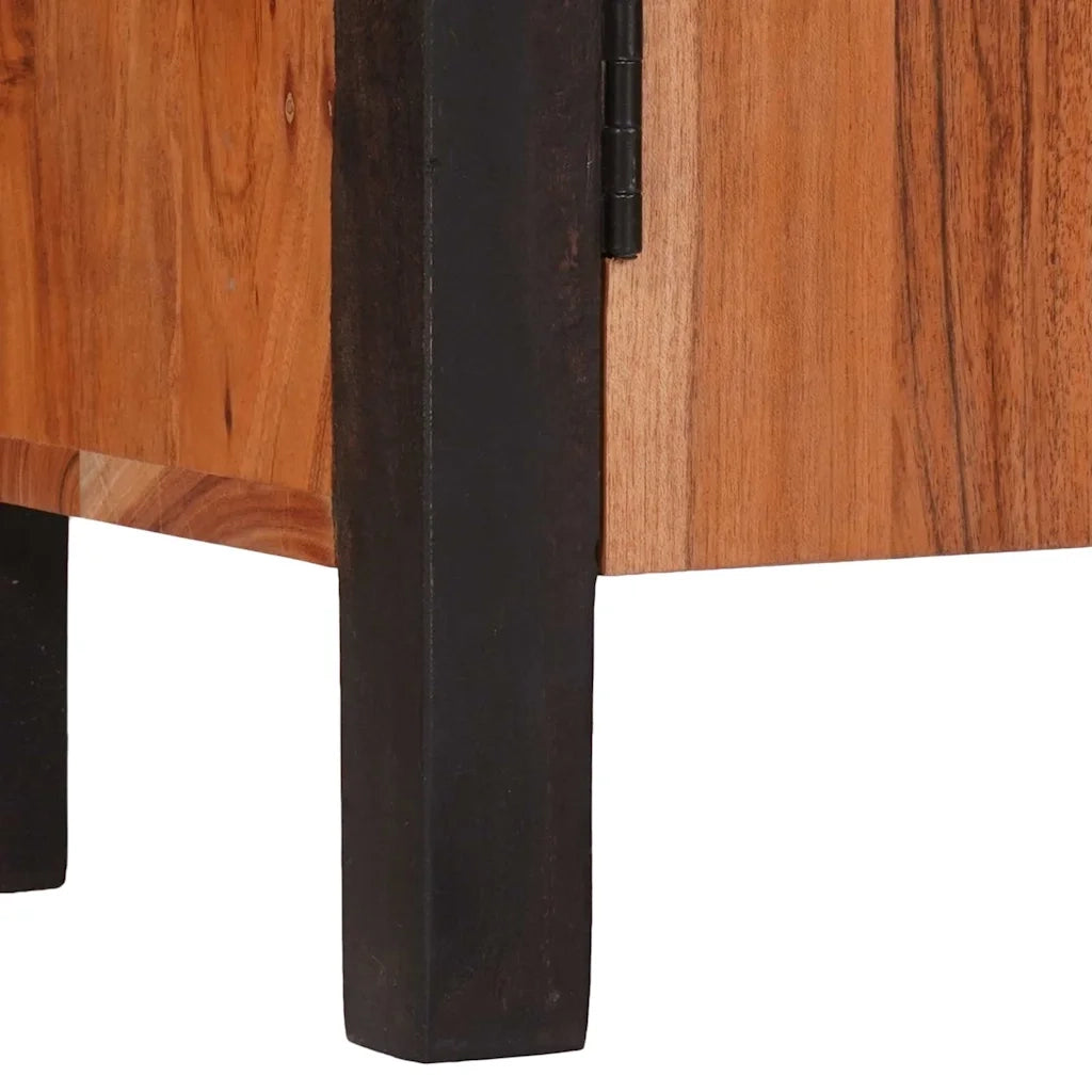 Credenza 3 pcs Marrone 55 x 30 x 75 cm Legno di Acacia Massello 3321525