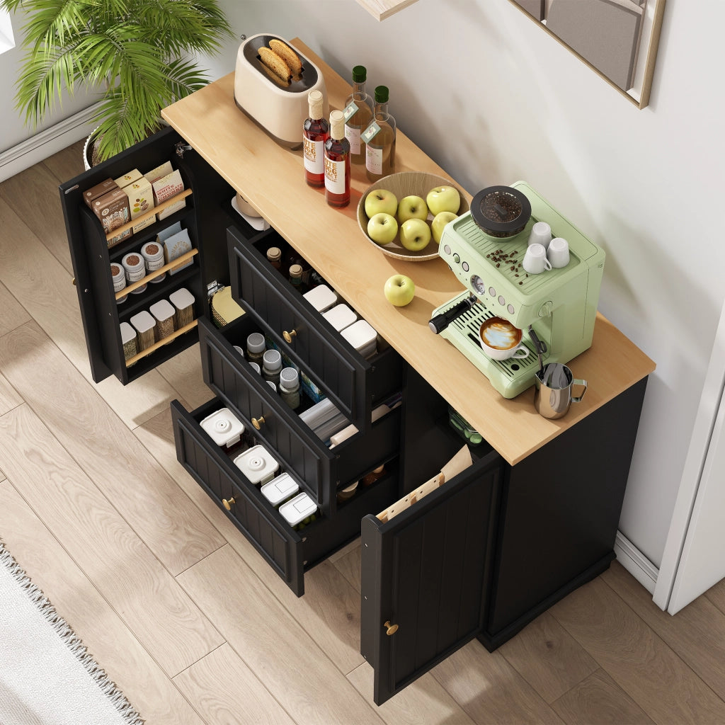 Credenza con 3 Cassetti e Ante ¨C Xylo ¨C Nero