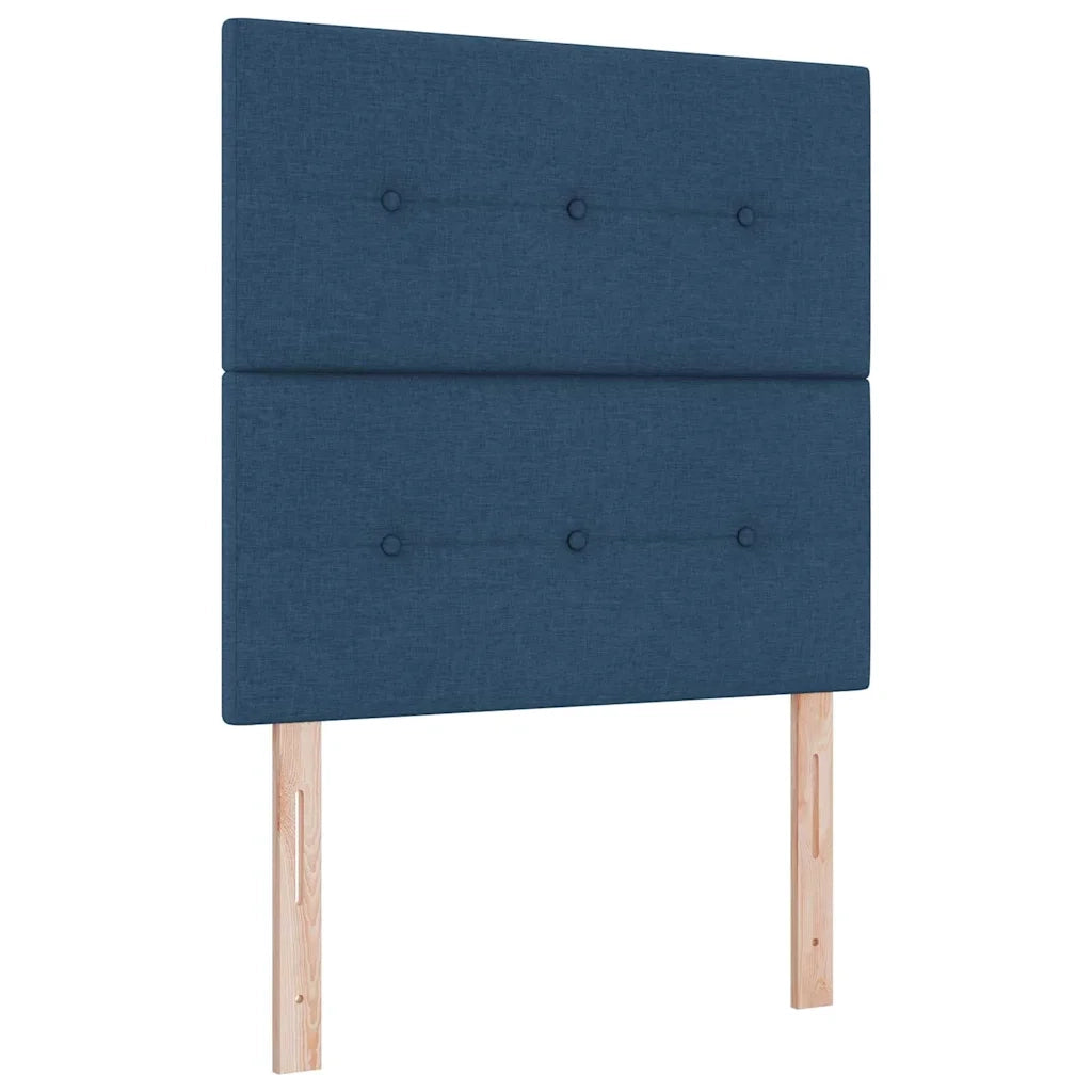 Letto a Sorgente LED con materasso Blu 80 x 200 cm Tessuto