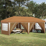 Tenda per feste a pop-up-Gazebo 575 x 288 x 245 cm Beige