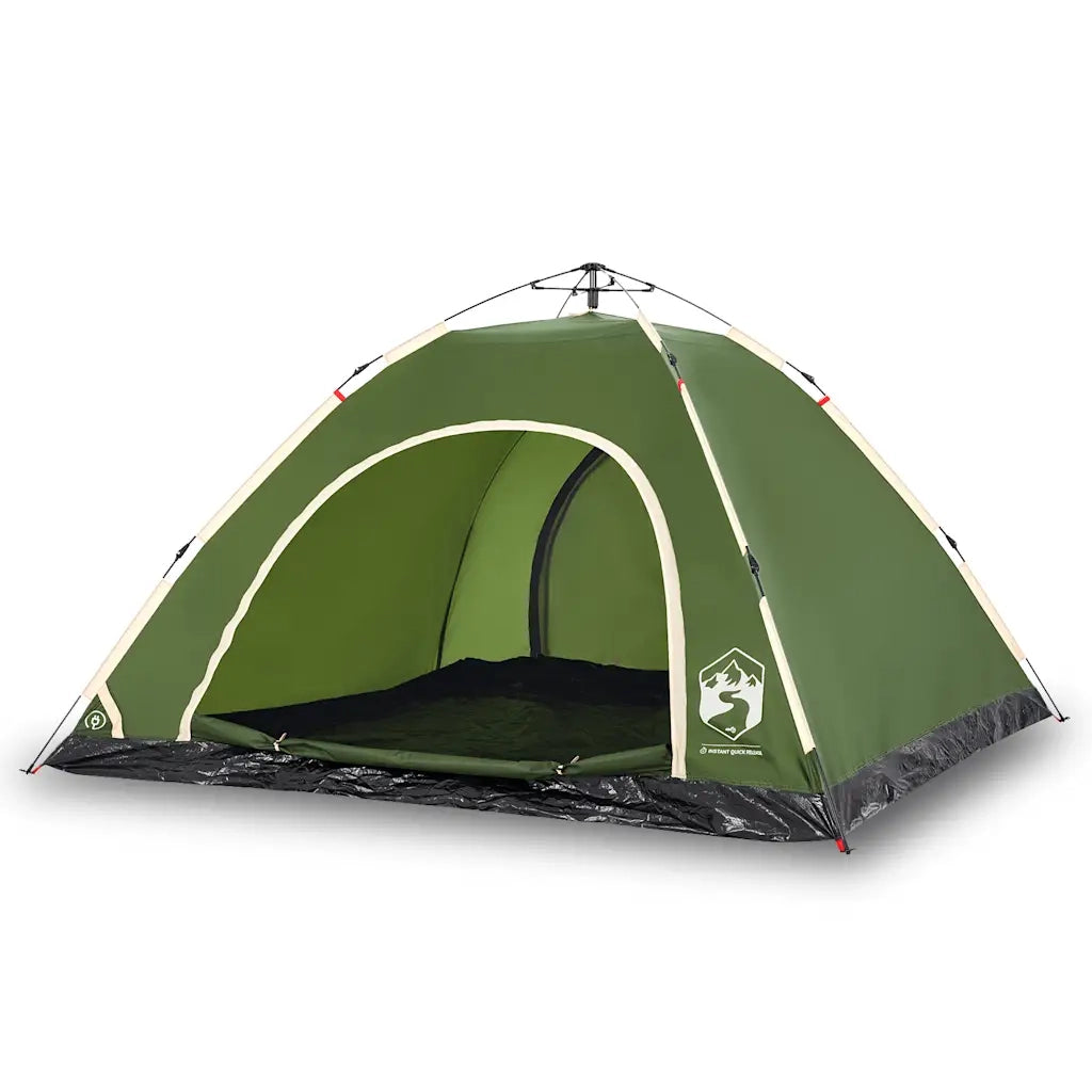Tenda da Campeggio 5 Persone-Tenda per Escursionismo Verde a Rilascio Rapido
