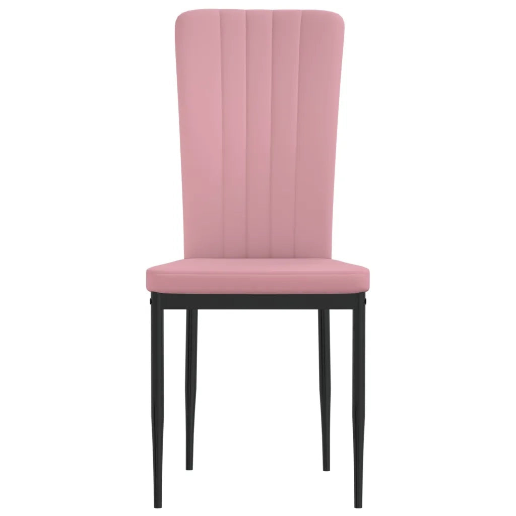 Sedie da Pranzo 2 pz Rosa in Velluto 326097