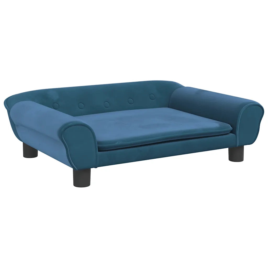 Divano per Bambini-Sofa-Divanetto Blu 70x45x26 cm in Velluto